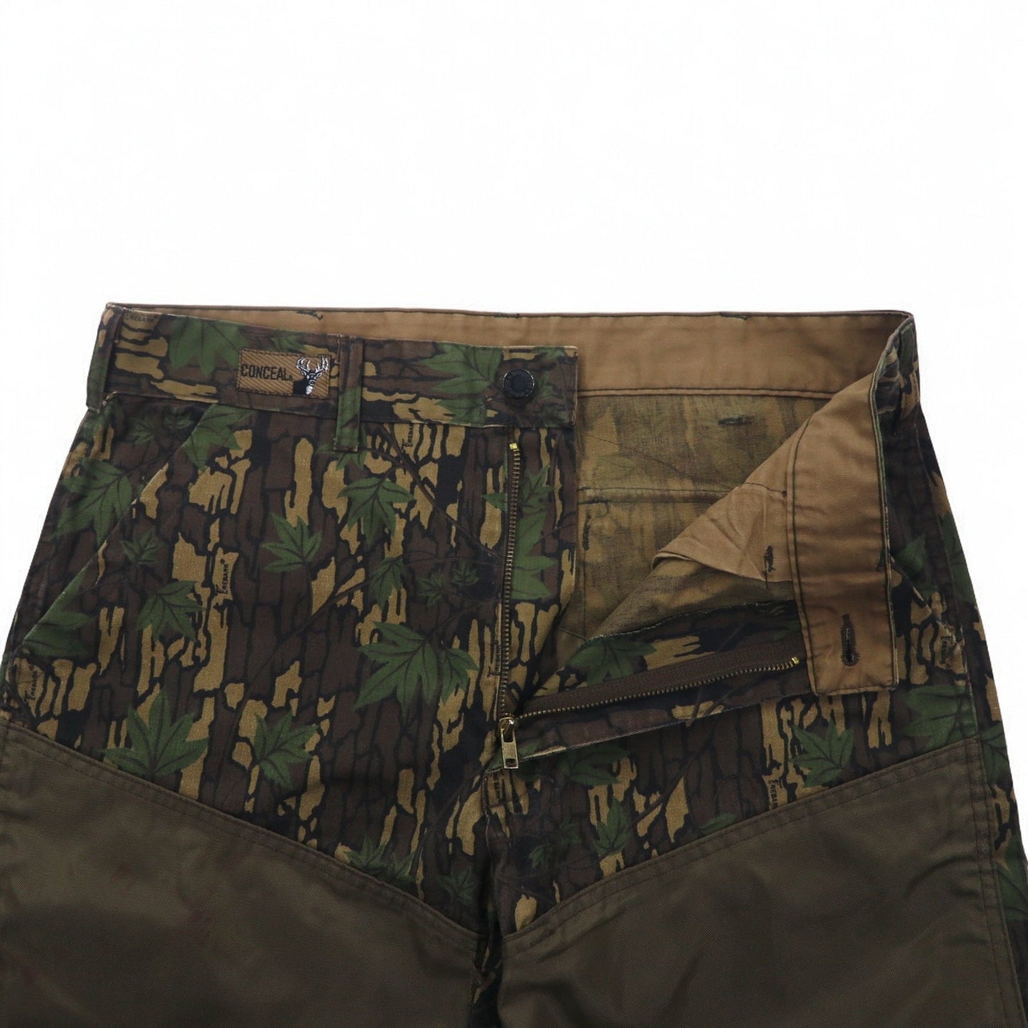 90年代 WINCHESTER ハンティングパンツ L カーキ リアルツリー カモフラ 切替 CONCEAL 裾ジップ