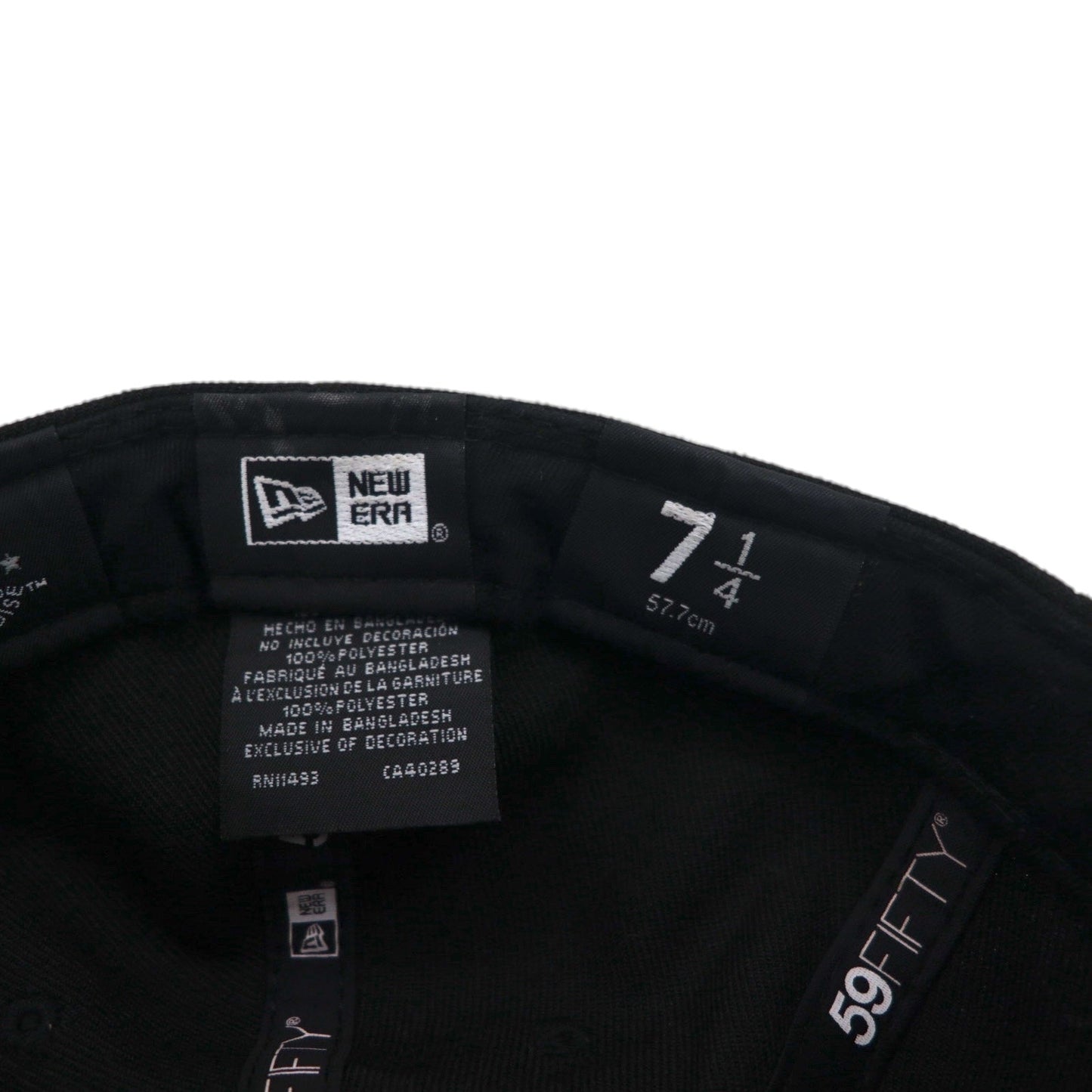 NEW ERA ベースボールキャップ 57.7cm ブラック ポリエステル MLB NY New York Mets ニューヨークメッツ