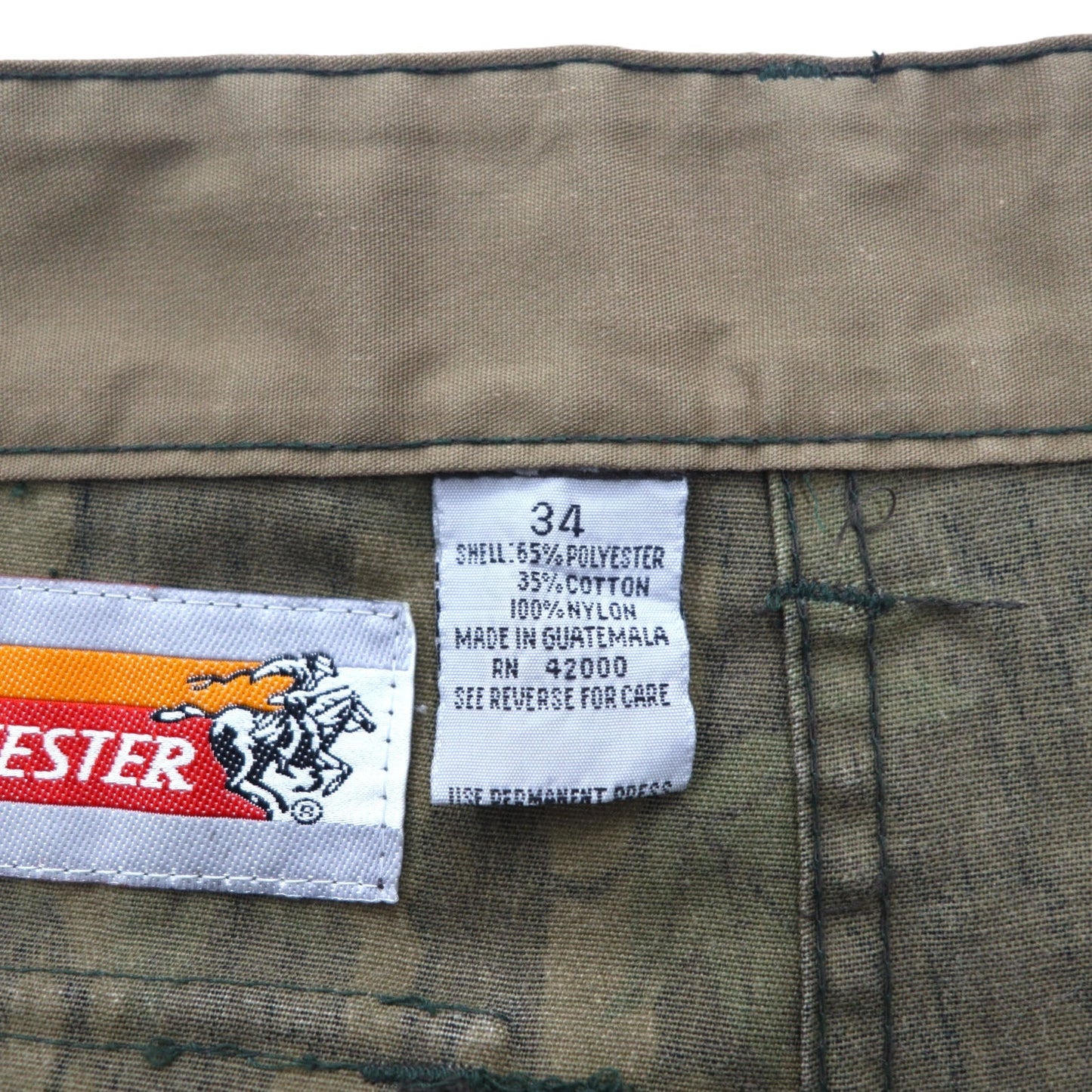 90年代 WINCHESTER ハンティングパンツ L カーキ リアルツリー カモフラ 切替 CONCEAL 裾ジップ