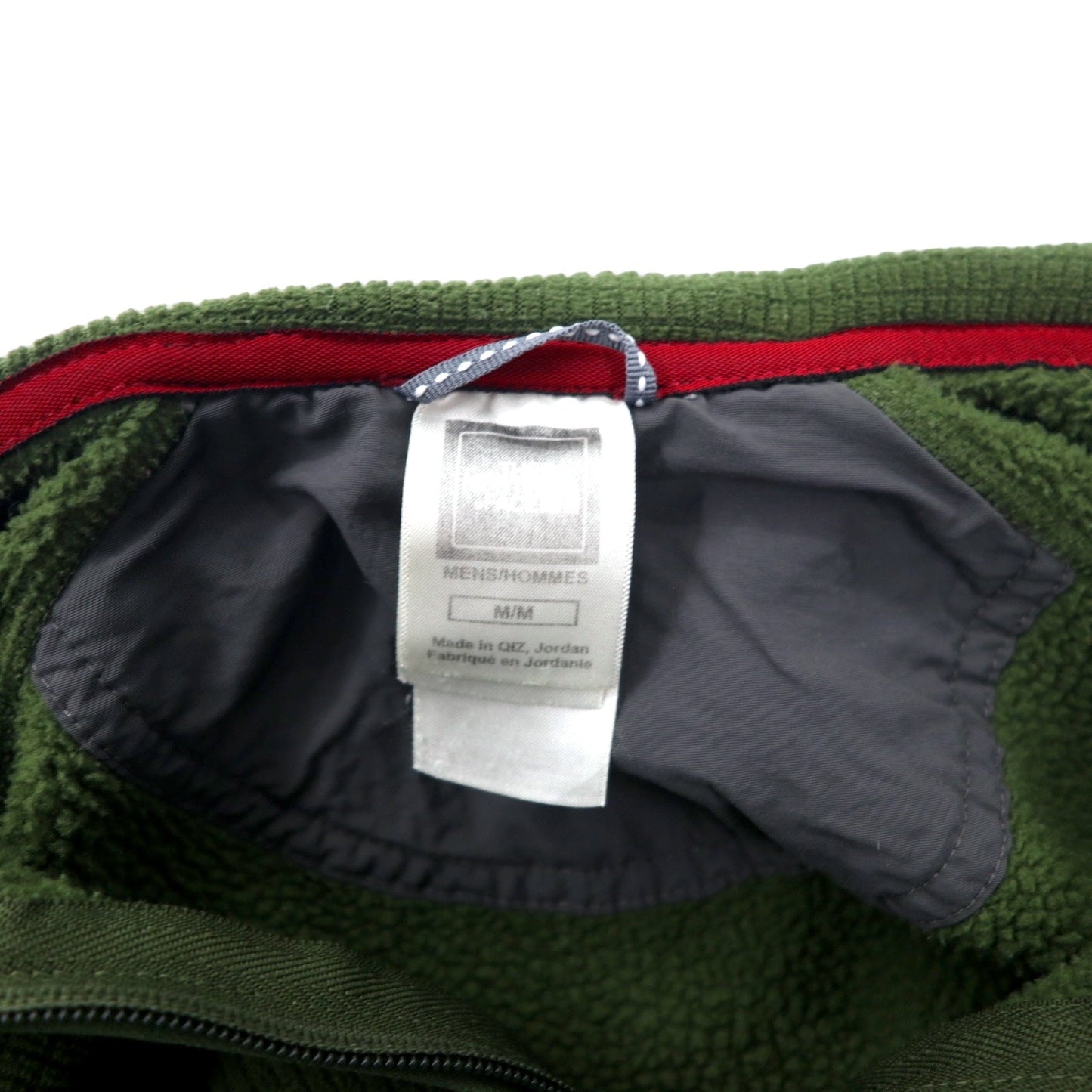 THE NORTH FACE ハーフジップ フリースジャケット M カーキ ポリエステル ワンポイントロゴ刺繍