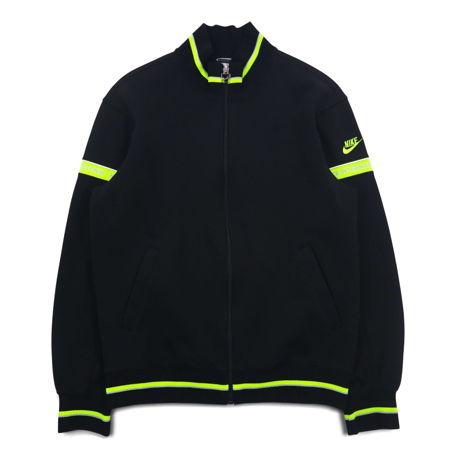 NIKE 80年代 INTERNATIONAL トラックジャケット ジャージ M ブラック スウォッシュ 日本製