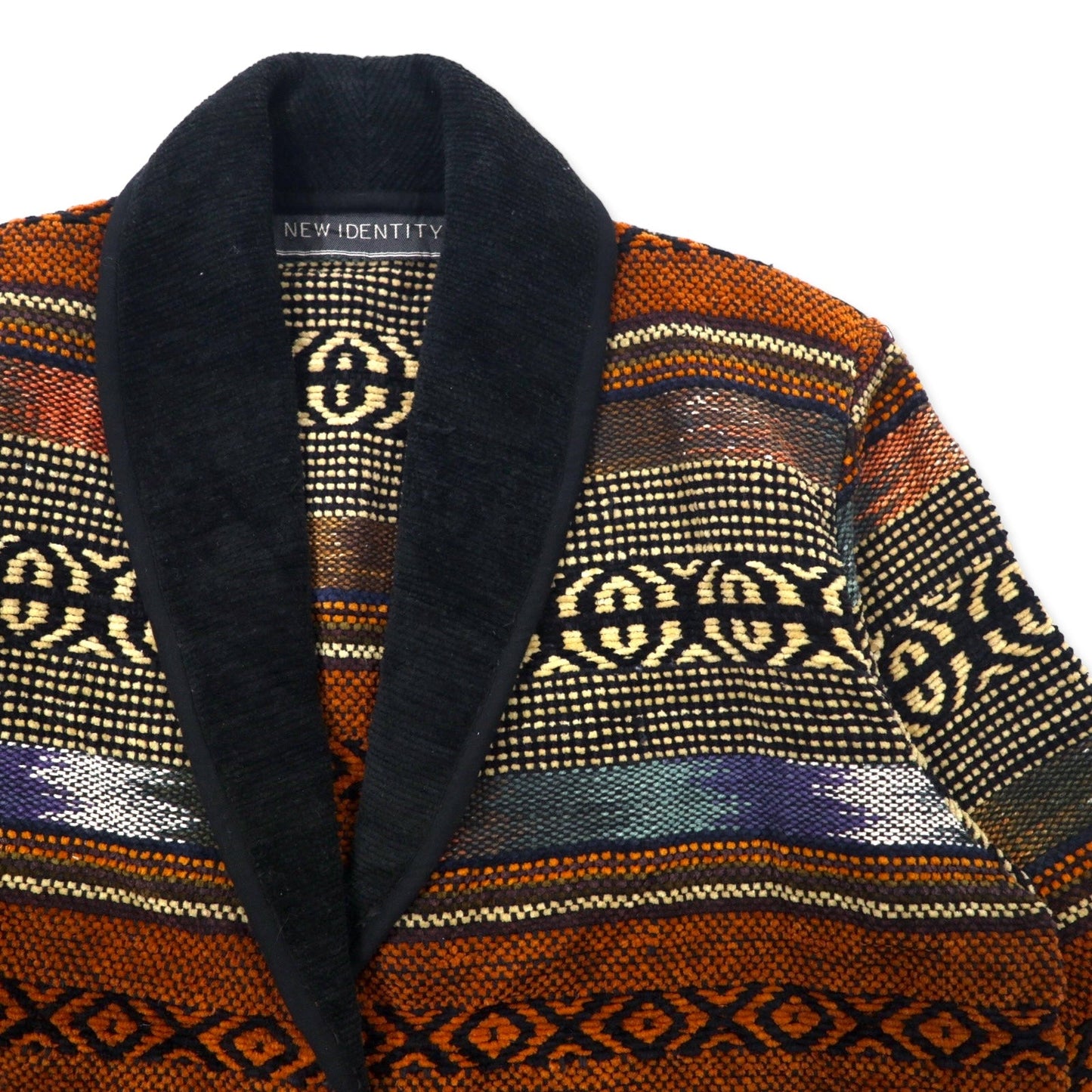 NEW IDENTITY 90年代 ゴブラン織 ジャガード ジャケット L マルチカラー コットン 総柄