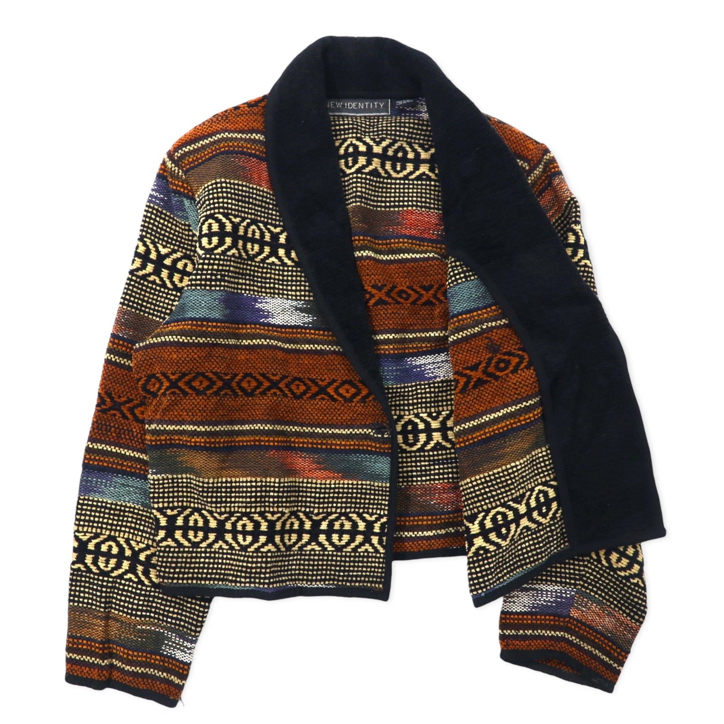 NEW IDENTITY 90年代 ゴブラン織 ジャガード ジャケット L マルチカラー コットン 総柄