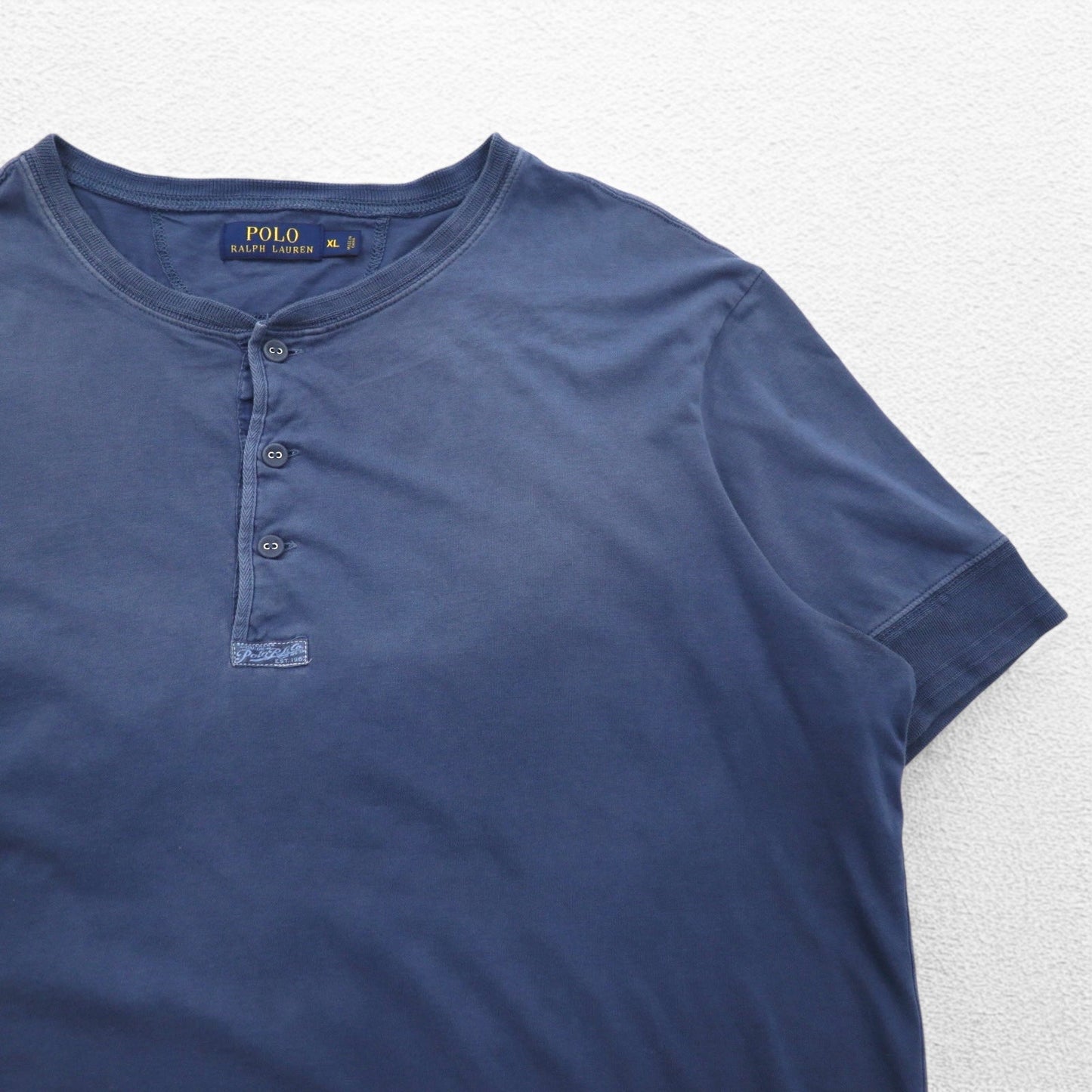 POLO RALPH LAUREN ヘンリーネック Tシャツ XL ネイビー コットン