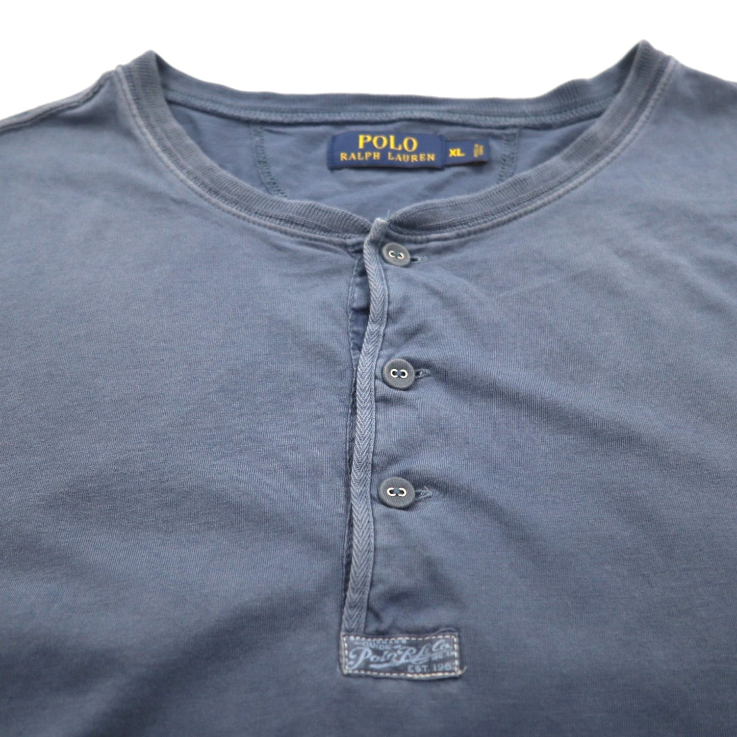 POLO RALPH LAUREN ヘンリーネック Tシャツ XL ネイビー コットン