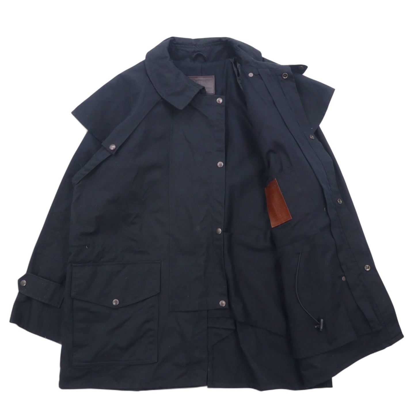 OUTBACK オイルドジャケット サドルジャケット L ブラック コットン ケープ SWAGMAN フィージー製