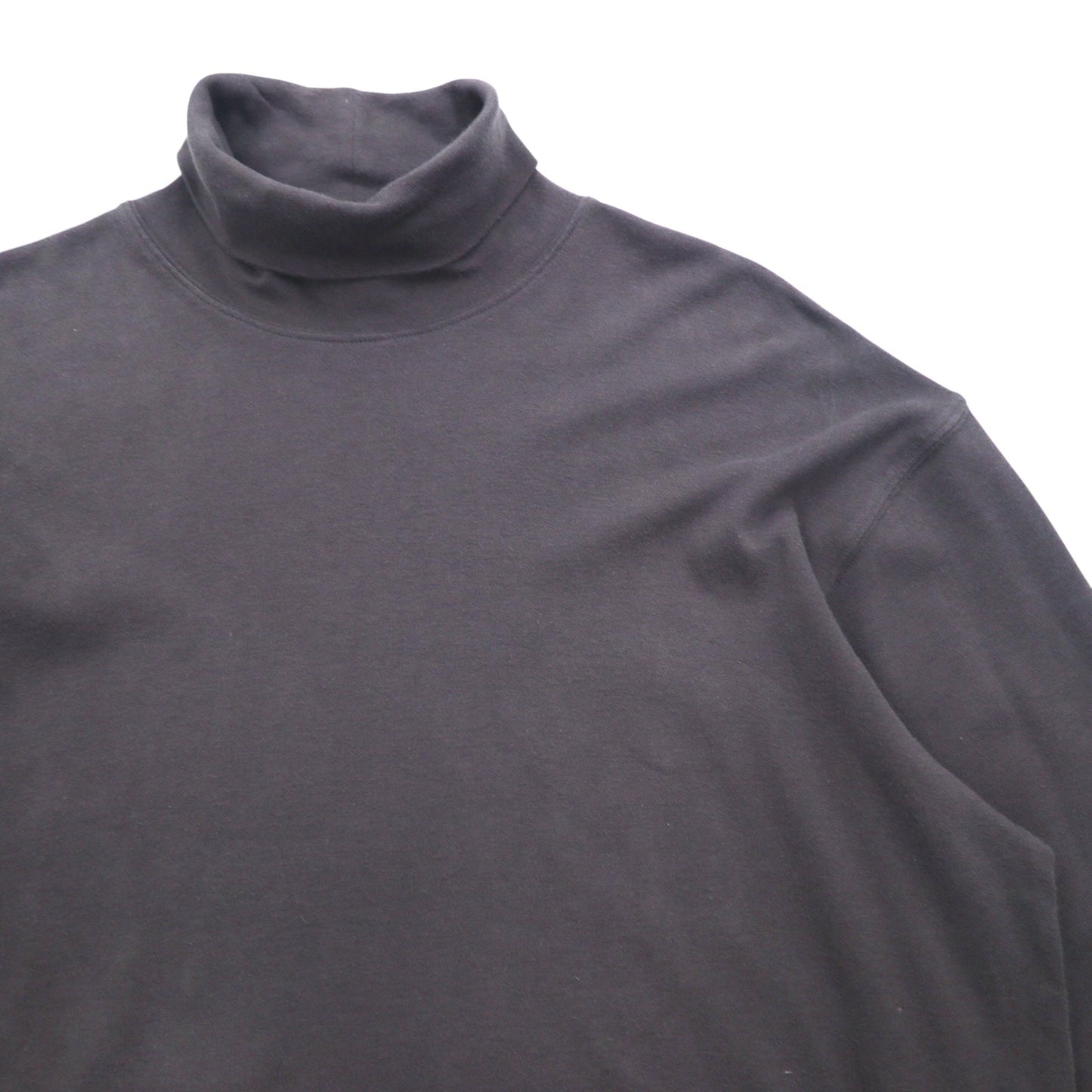 J.CREW 90年代 巨人タグ タートルネック ロングスリーブTシャツ ロンT L グレー コットン