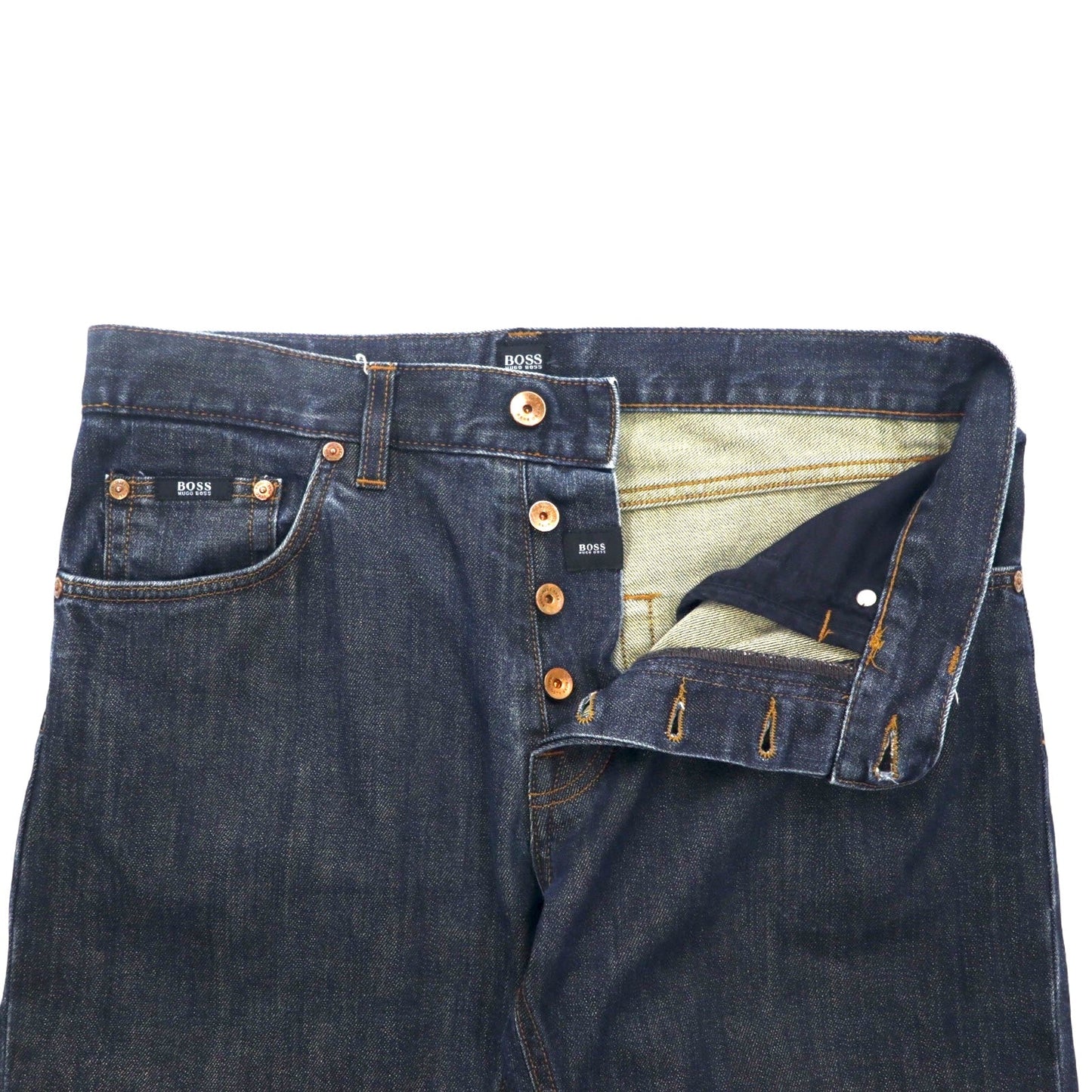HUGO BOSS ストレッチ デニムパンツ M インディゴ ブルー ルーマニア製