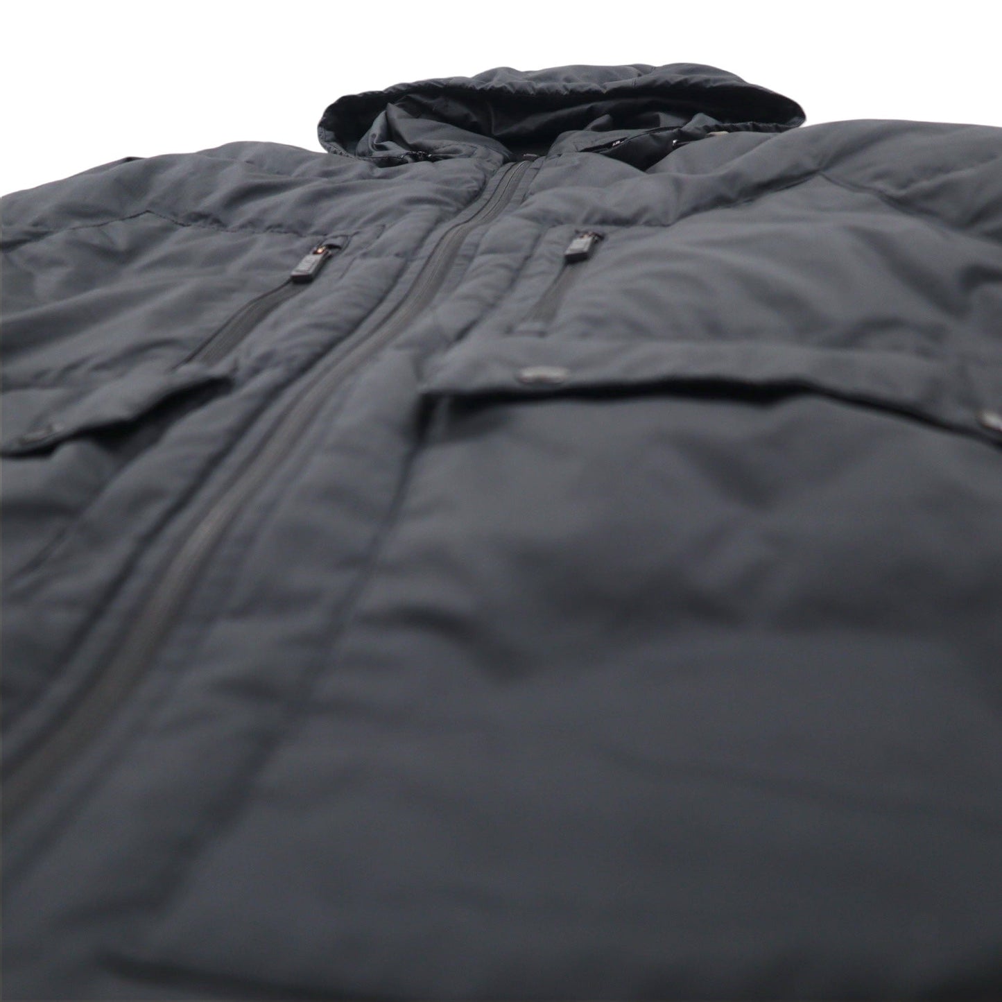 NIKE フード着脱式 550フィルパワー ダウンジャケット L ブラック ダブルジップ ドローコード 546051-010