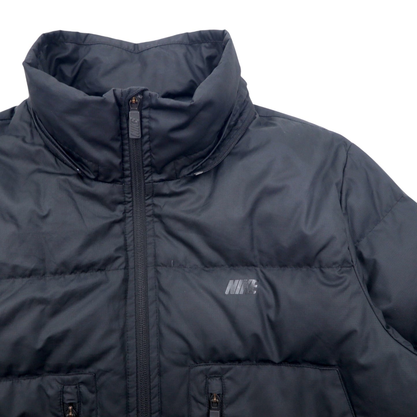 NIKE フード着脱式 550フィルパワー ダウンジャケット L ブラック ダブルジップ ドローコード 546051-010