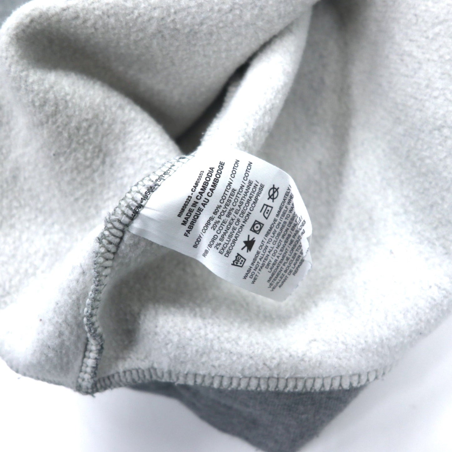 NIKE ボックスロゴ プリントスウェット XL グレー コットン 裏起毛 サイドスリットジップ AIR Sweatshirt Fleece Crew Side Zip Standard Fit CD9220-063