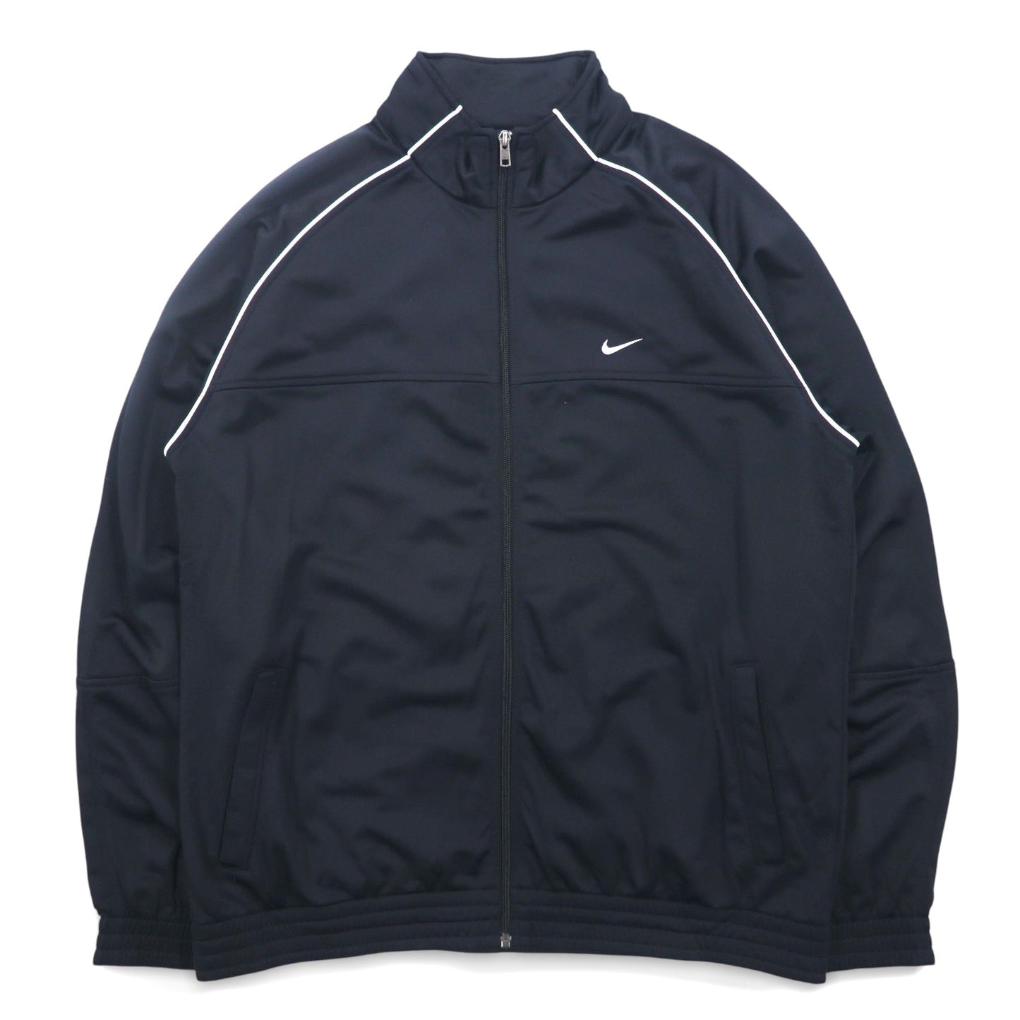 NIKE トラックジャケット ジャージ XL ブラック スウォッシュ ワンポイントロゴ刺繍