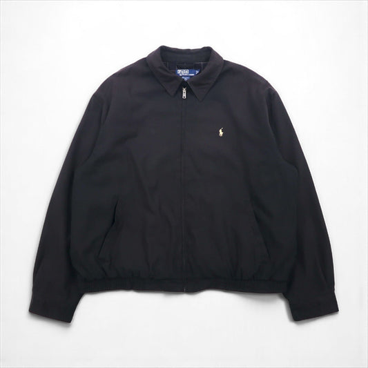 Ralph Lauren 90年代 スウィングトップ ハリントンジャケット XL ブラック 裏地 チェック スモールポニー 刺繍