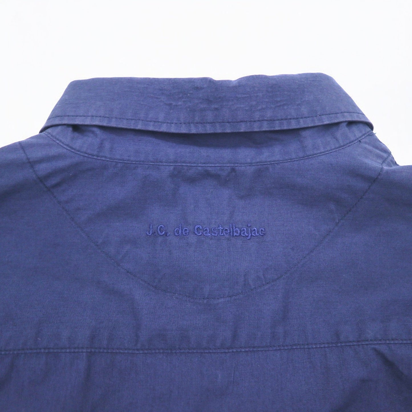 JC de Castelbajac × WARNER BROS イタリア製 90年代 ボタンダウンシャツ L ネイビー LOONEY TUNES バッグスバニー 刺繍