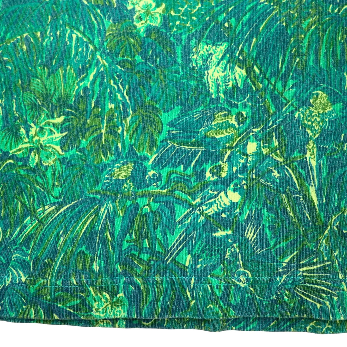 nautica 90年代 ビッグサイズ 長袖 ポロシャツ L グリーン コットン 総柄 カモフラ ボタニカル