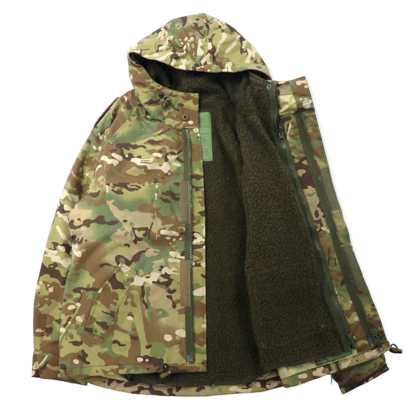 HOUSTON ECWSC 3WAY コールドウェザー パーカー XL カーキ カモフラ ナイロン 撥水 ボアフリースライナー着脱式 ミリタリー US ARMY 米軍 ECWCS PARKA COLD WEATHER 8405-01-228-1316