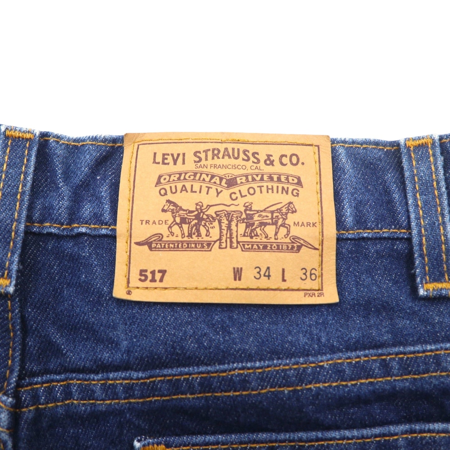 Levi's 90年代 USA製 オレンジタブ 517 ブーツカット デニムパンツ 34 ブルー コットン ボタン裏575 ジッパーフライ 20517-0217
