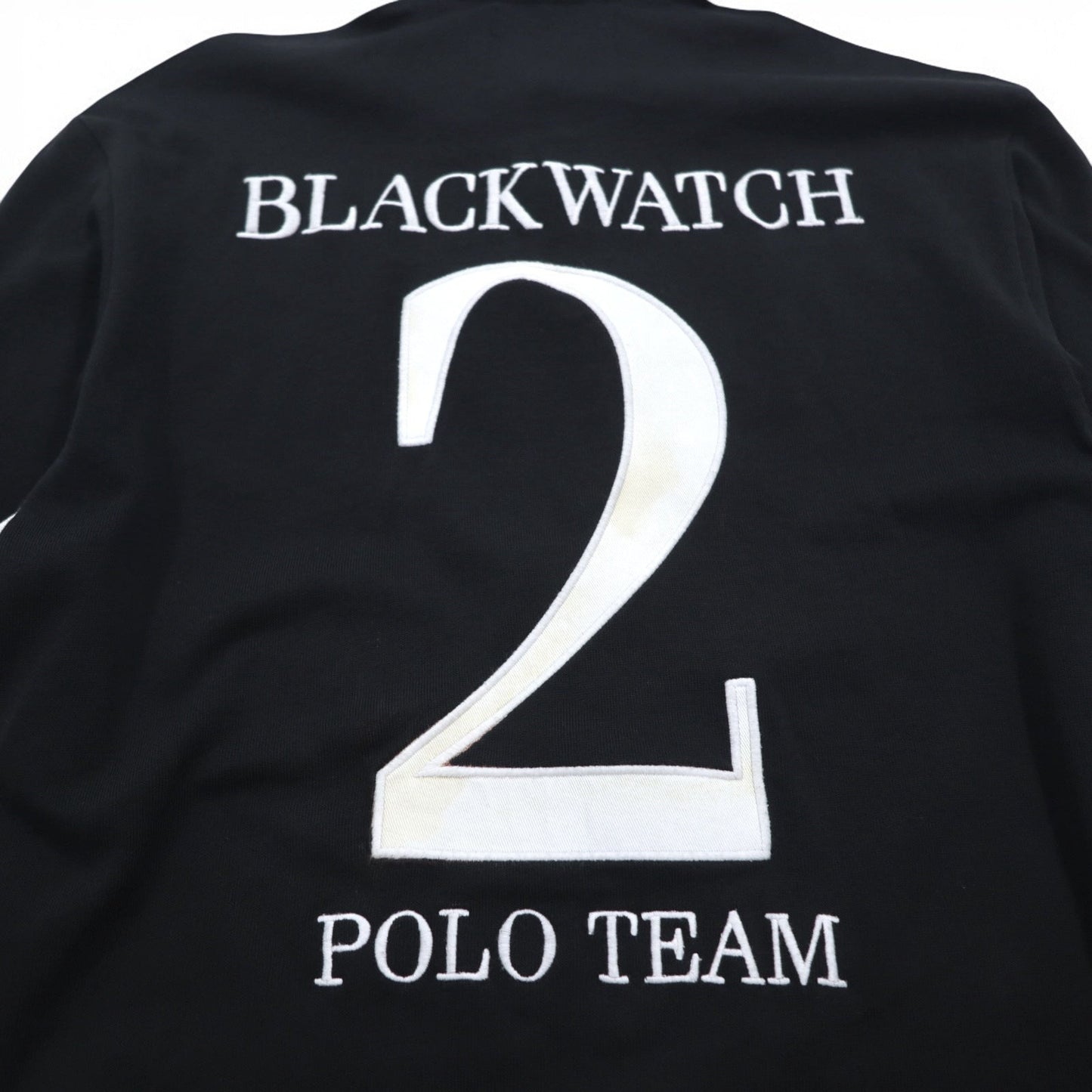Polo by Ralph Lauren ビッグポニー ラガーシャツ S ブラック ピマコットン ナンバリング BLACK WATCH POLO TEAM