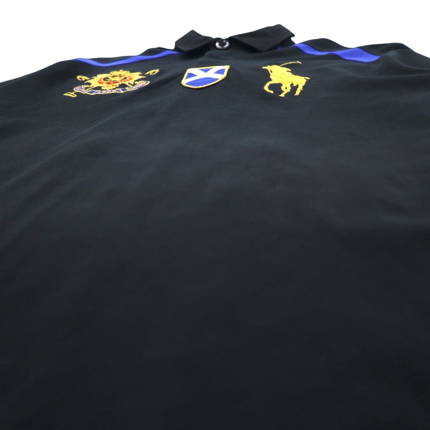 Polo by Ralph Lauren ビッグポニー ラガーシャツ S ブラック ピマコットン ナンバリング BLACK WATCH POLO TEAM