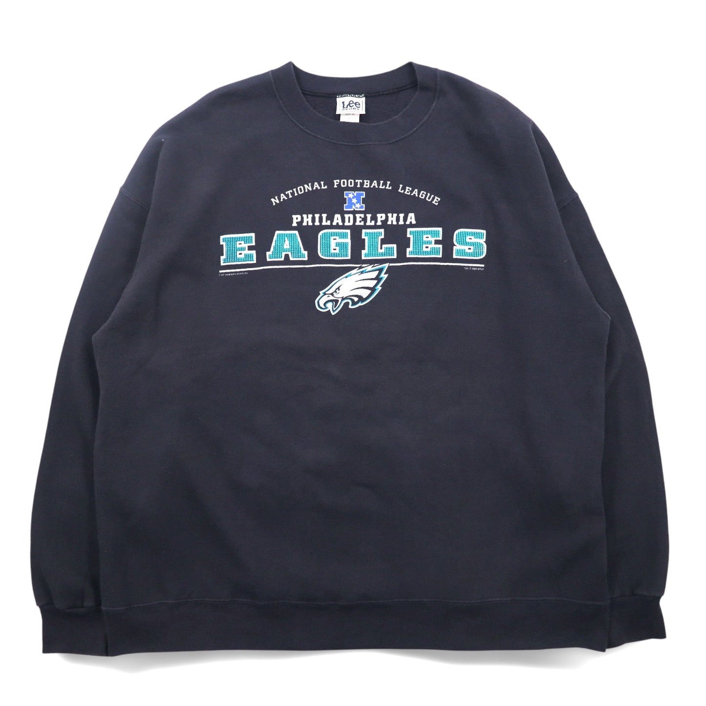 Lee SPORT 90年代 NFL プリント スウェット 2XL ブラック コットン 裏起毛 PHILADELPHIA EAGLES