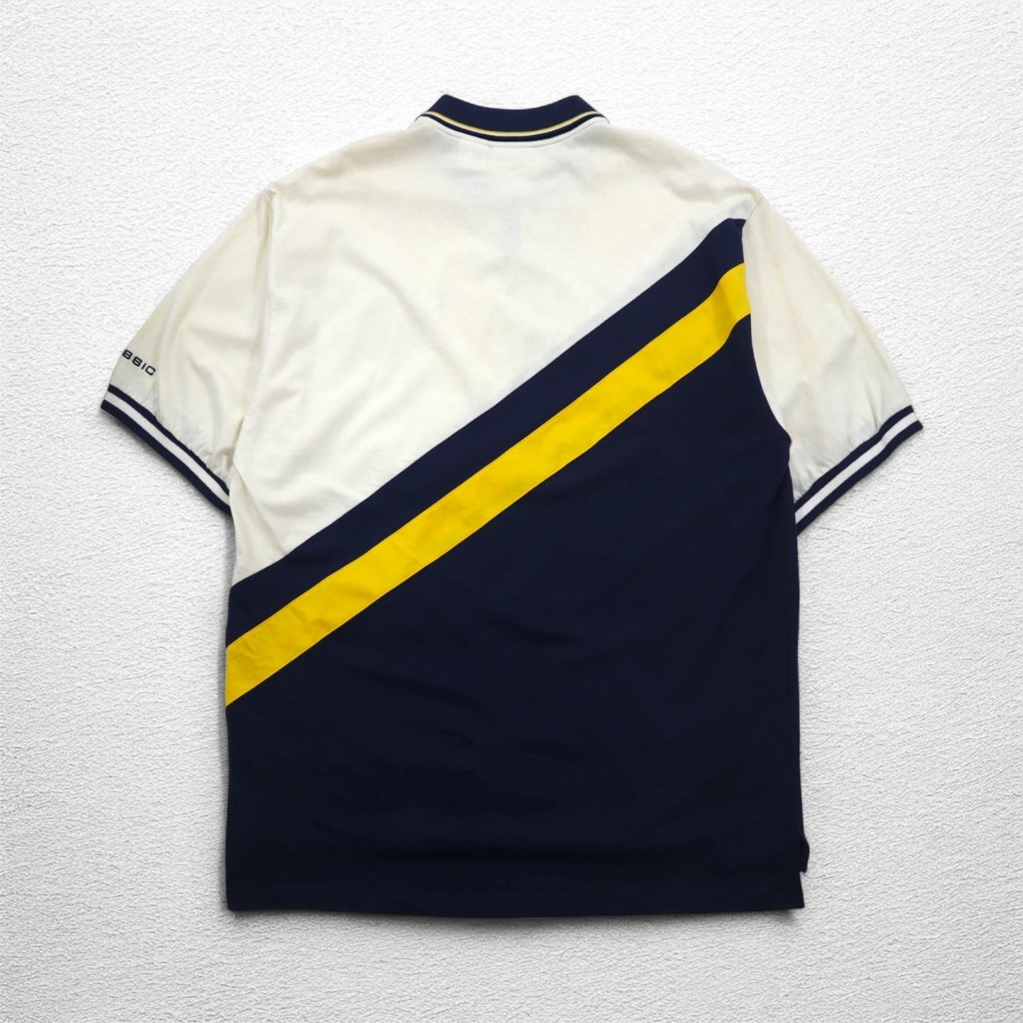 Reebok CLASSIC ラインデザイン ポロシャツ XL クリーム ネイビー コットン 未使用品