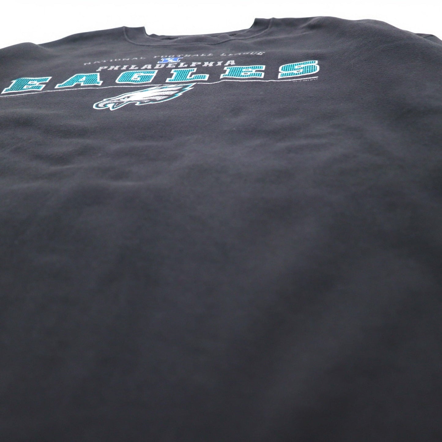 Lee SPORT 90年代 NFL プリント スウェット 2XL ブラック コットン 裏起毛 PHILADELPHIA EAGLES