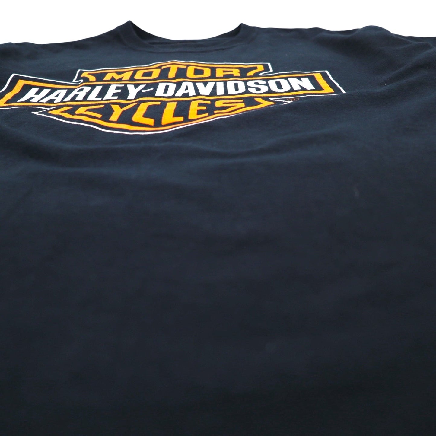 HARLEY DAVIDSON 両面プリント Tシャツ L ブラック コットン FOUR RIVERS