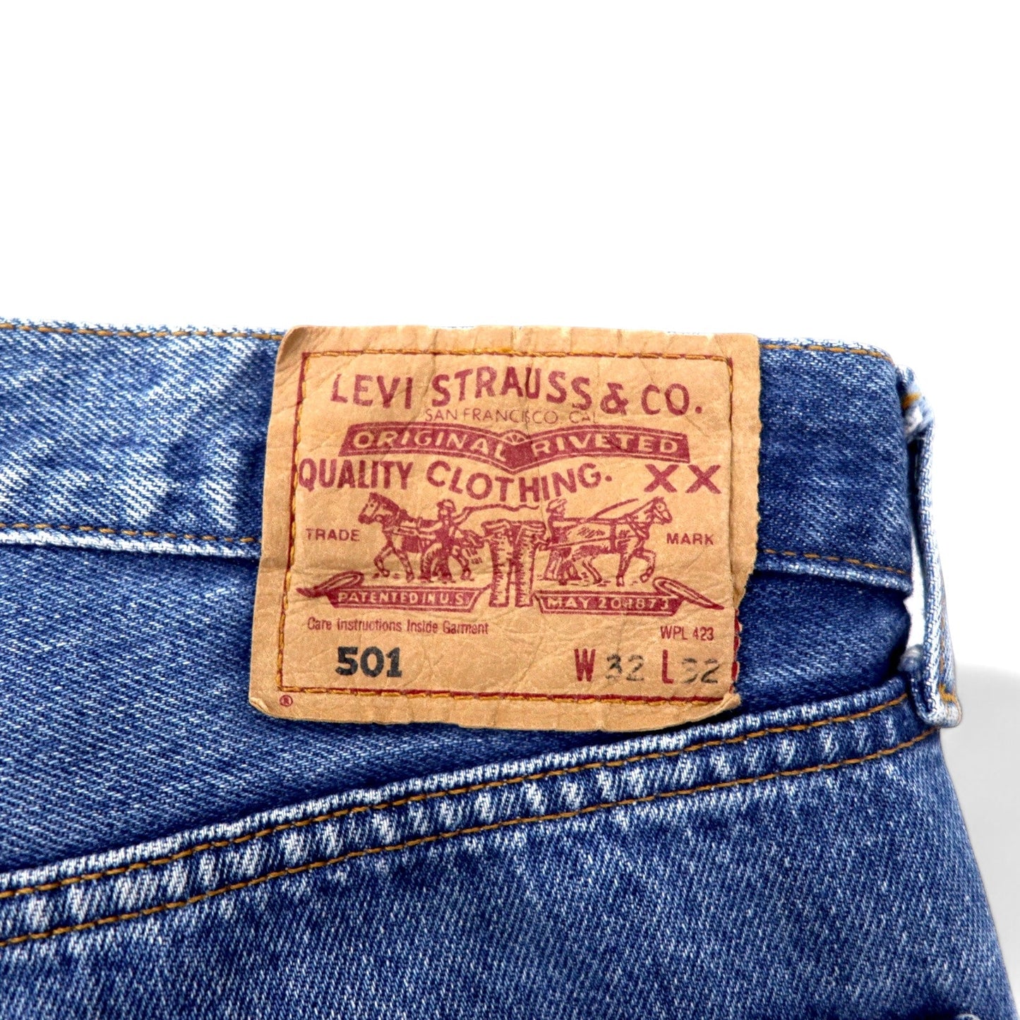 Levi's ユーロリーバイス 501 デニムパンツ 32 ブルー コットン ボタン裏247 ボタンフライ 501-0114 トルコ製