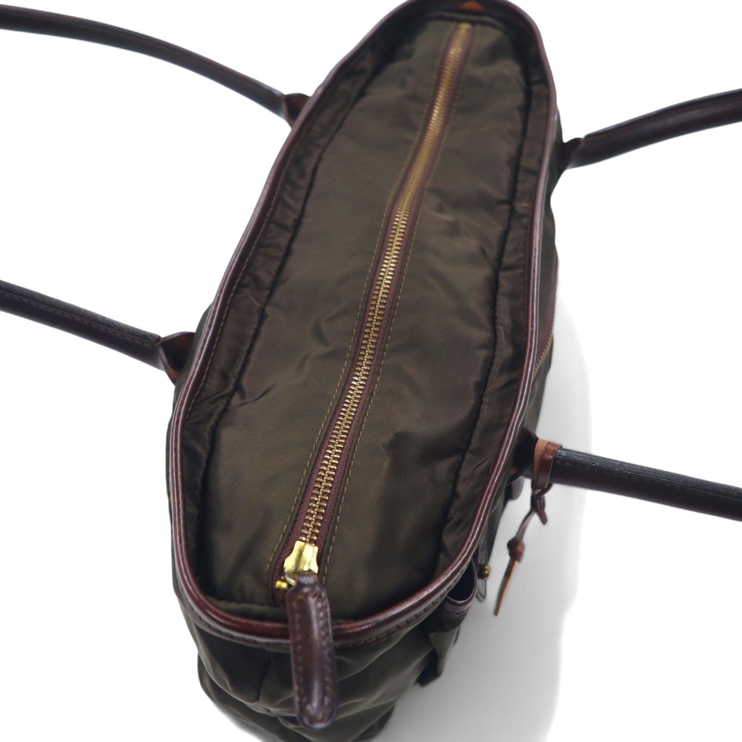 Felisi イタリア製 トートバッグ ショルダーバッグ カーキ ナイロン レザー F00102