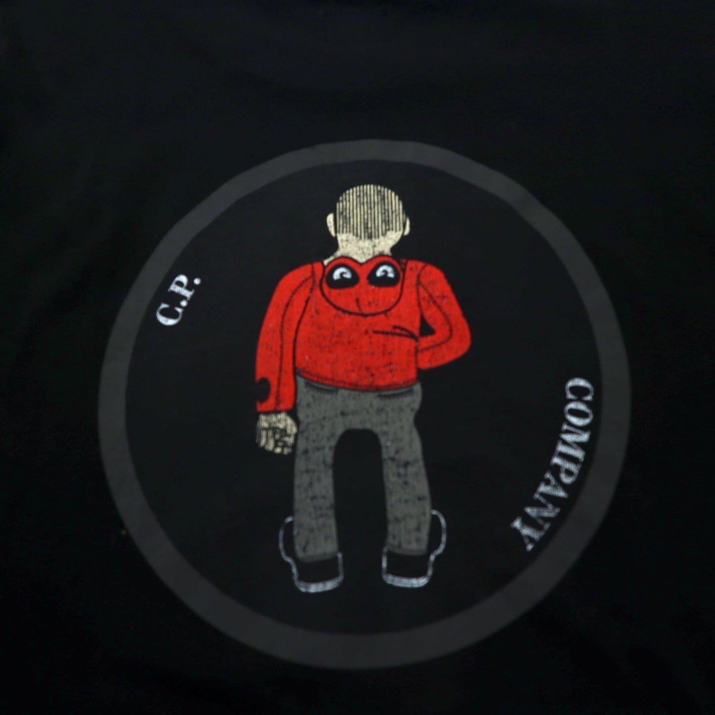 COMICS and CARS by C.P.COMPANY イタリア製 Tシャツ L ブラック コットン Cartoon Back Print T-shirt Black 999 06CMTS193A