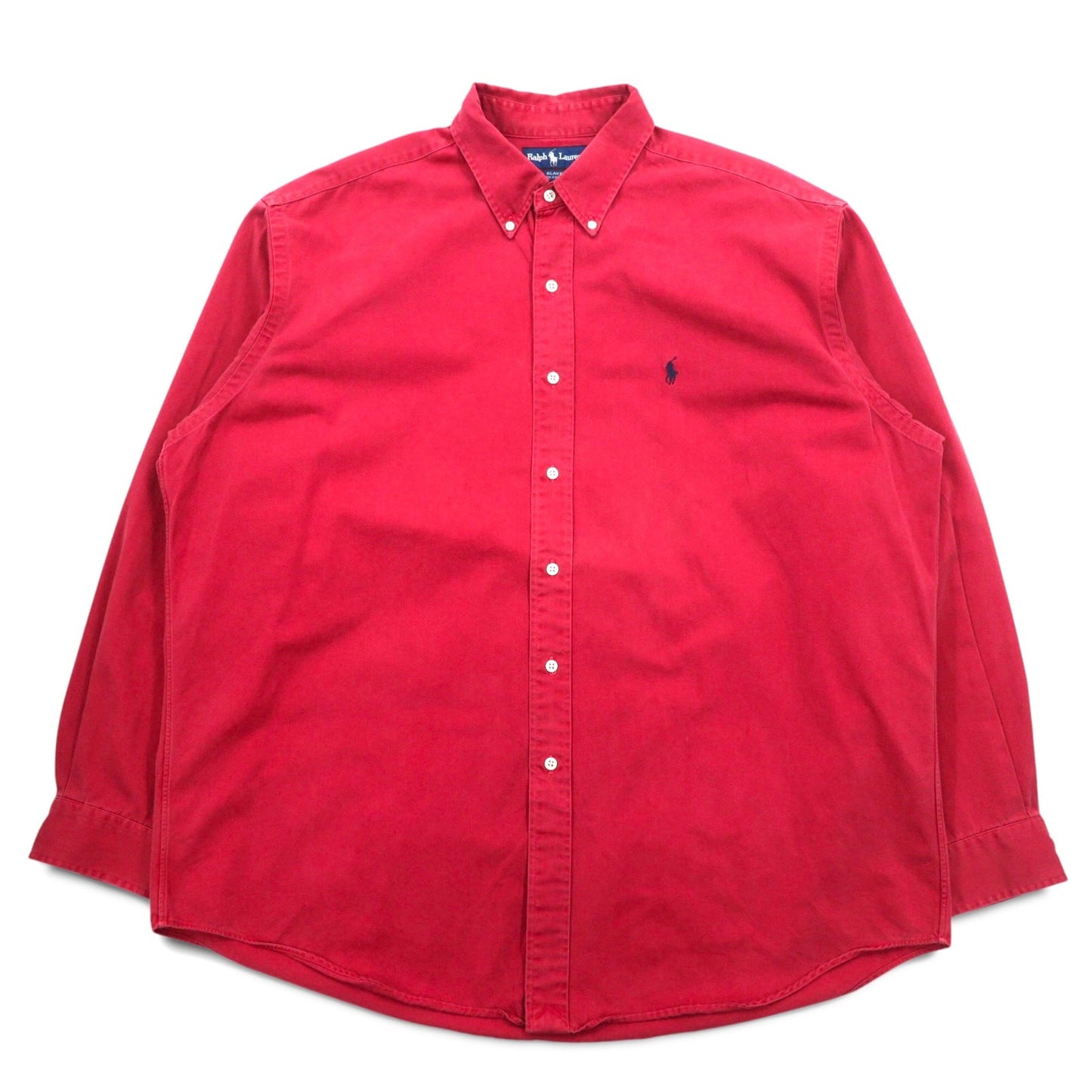 RALPH LAUREN 90年代 ボタンダウンシャツ XL レッド コットン BLAKE スモールポニー刺繍