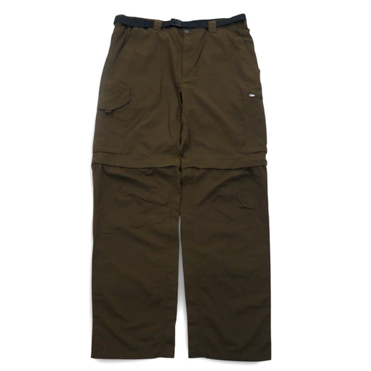Columbia タイタニウム 2WAY コンバーチブル クライミングパンツ ショートパンツ L ブラウン ベルト付き Silver Ridge Pantalon AM8004
