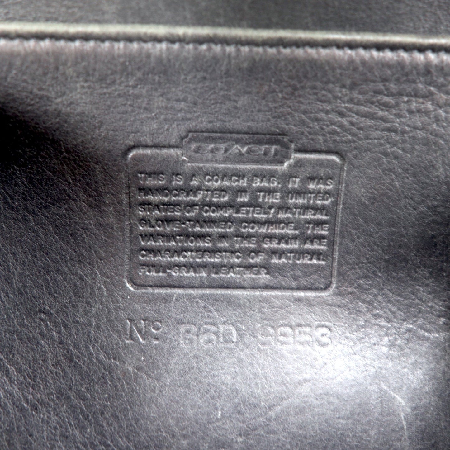 COACH オールドコーチ USA製 バケツ型 ショルダーバッグ ブラック レザー 9953