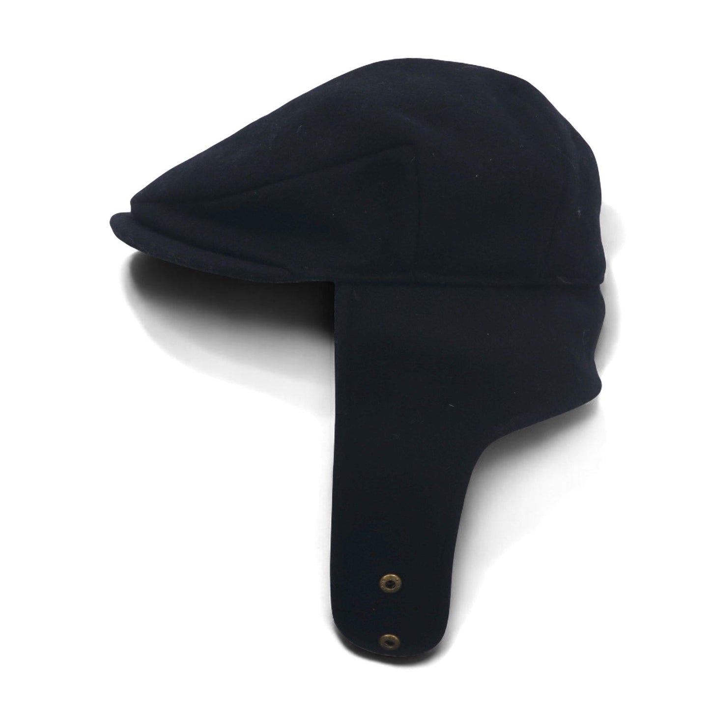 override ドッグイヤー ハンチング キャップ 59cm ブラック ウール 耳当て イヤーフラップ 裏地タータンチェック888790650