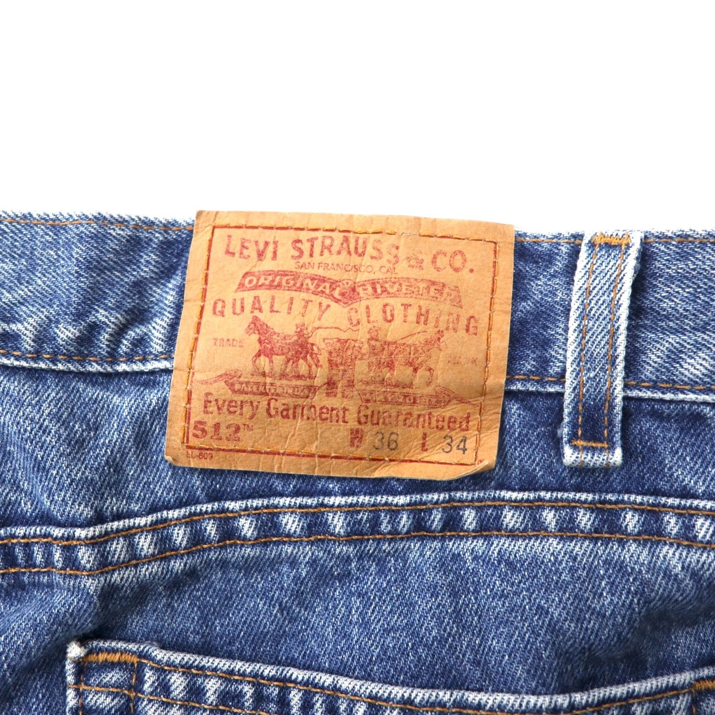Levi's USA製 00年代 スリムフィット テーパード デニムパンツ 36 ブルー コットン SLIM FIT 00512-4891
