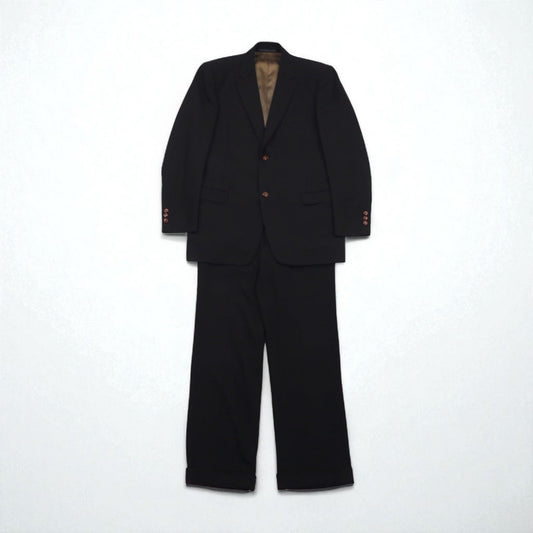 80s Japan Vintage 2-Piece Suits Ando 80年代 日本製 セットアップ スーツ L ブラウン ウール