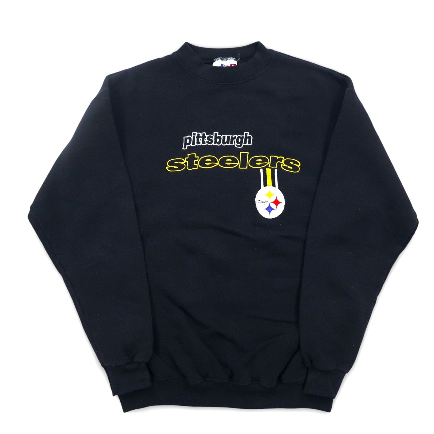 LOGO ATHLETIC 90年代 NFL 刺繍 スウェット M ブラック PITTSBURGH STEELERS メキシコ製