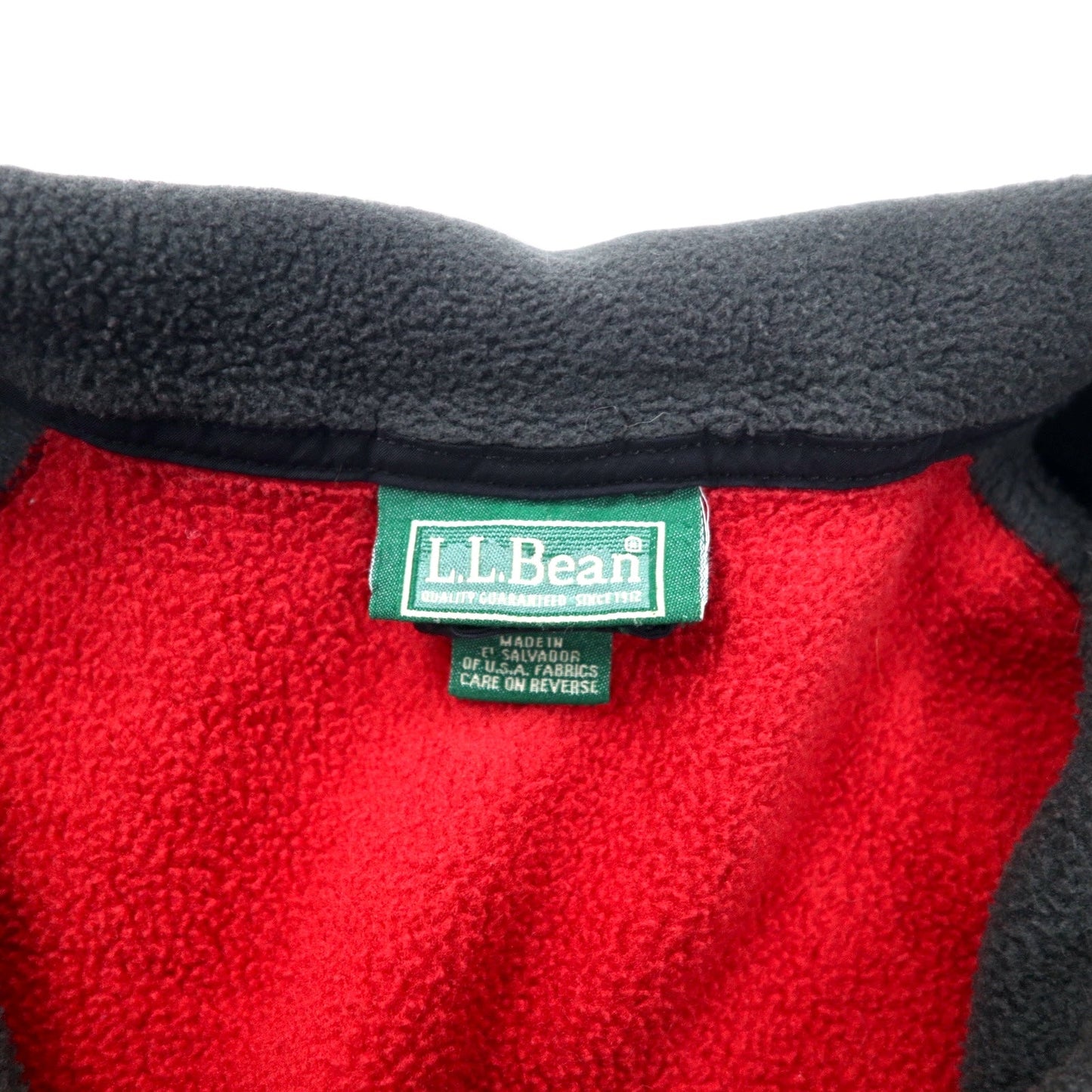 L.L.Bean 90年代 フルジップ POLARTEC フリースジャケット XL レッド ポリエステル 山タグ エルサルバドル製