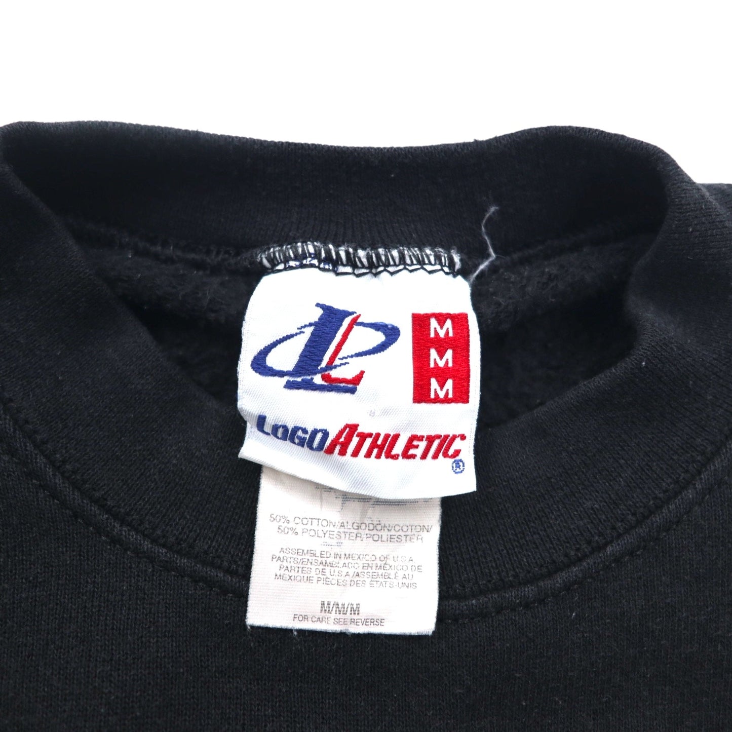 LOGO ATHLETIC 90年代 NFL 刺繍 スウェット M ブラック PITTSBURGH STEELERS メキシコ製