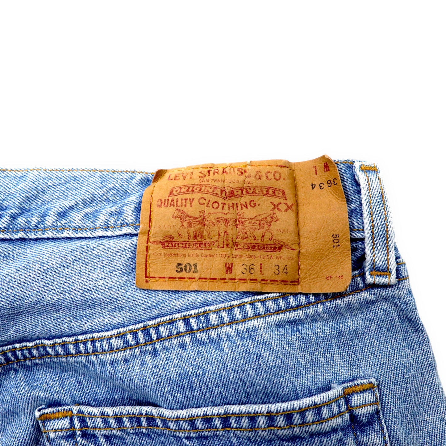 USA製 Levi's 501 90年代 デニムパンツ 36 ブルー アイスウォッシュ ボタン裏553 501-0134