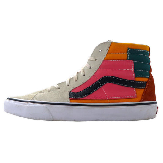 VANS パッチワーク スケートハイ スニーカー 27cm マルチカラー クレイジーパターン スエードレザー キャンバス PATCHWORK SK8-HI
