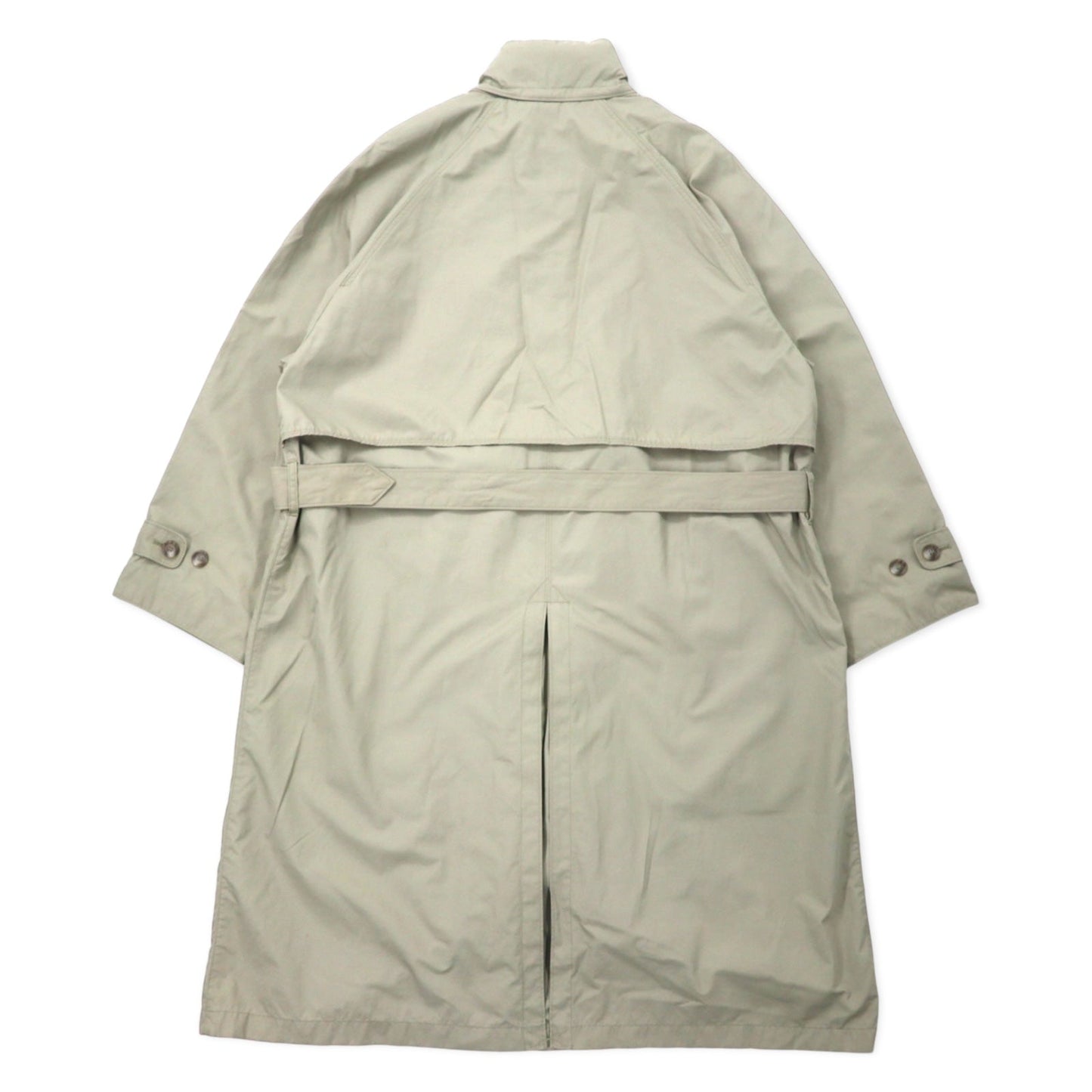 LONDON FOG スタンドカラー ステンカラーコート 42 ベージュ コットン ナイロン フード収納式 COMMUTER COLLECTION