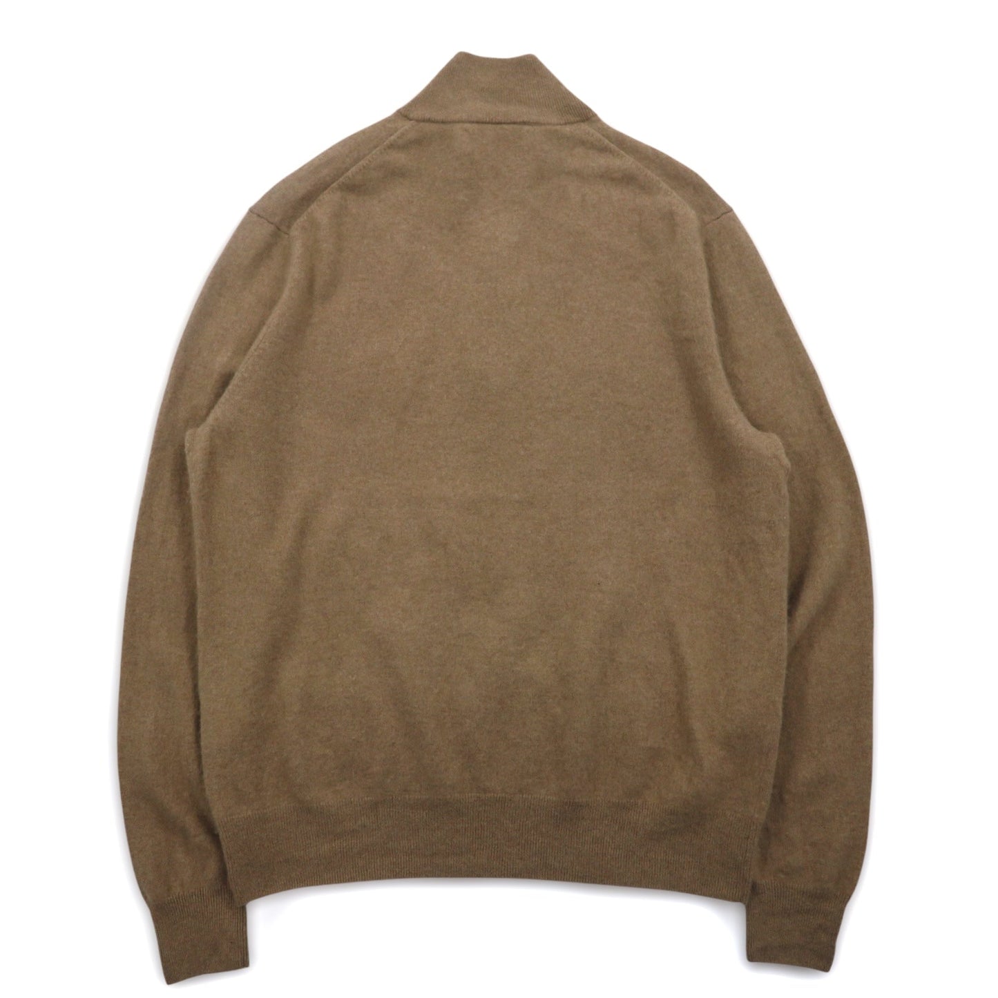 Polo by Ralph Lauren ハーフジップ ラムウール ニット セーター XL ベージュ 羊毛 スモールポニー刺繍