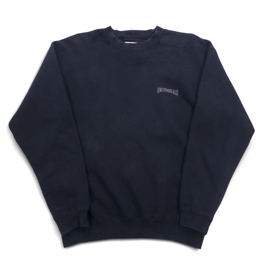 Levi's 90年代 USA製 ヘビーウェイト スウェット M ブラック コットン ワンポイントロゴ刺繍