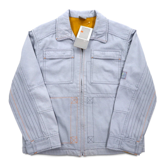 NIKE 00年代 ワークジャケット ジップアップジャケット L ブルー コットン 未使用品