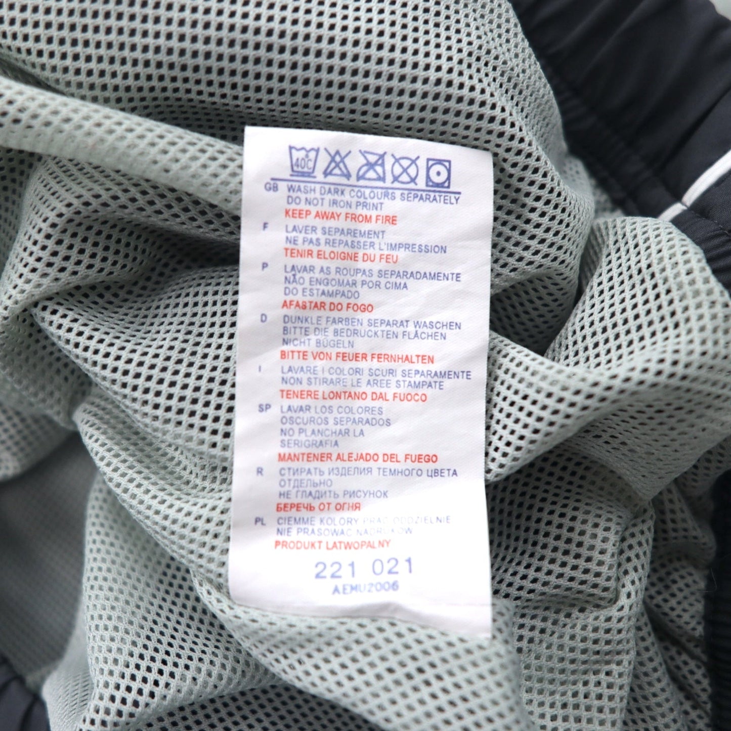 reebok 00年代 トラックジャケット ジャージ XL グレー メッシュライナー ワンポイントロゴ