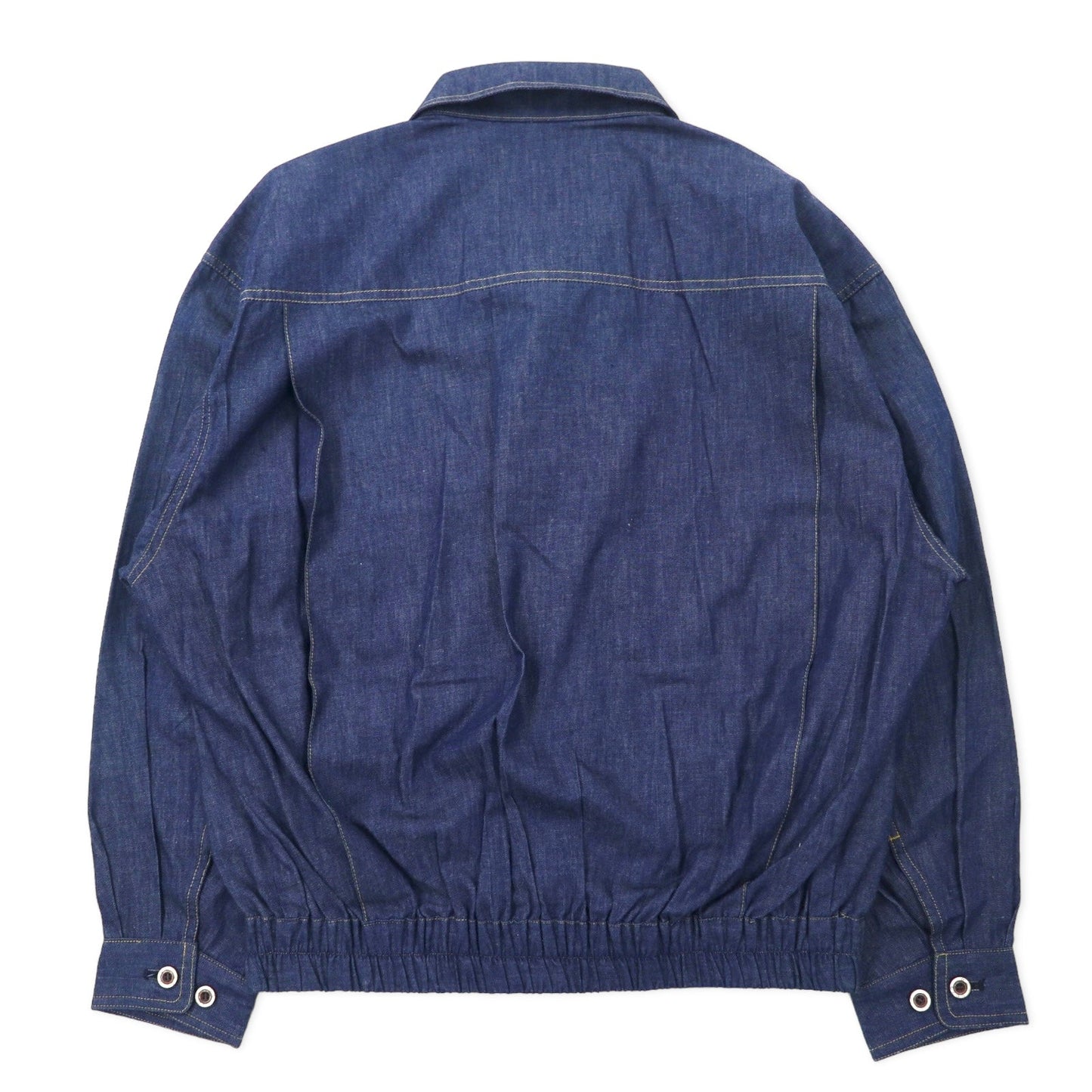 OR CLUB 80年代 デニム スウィングトップ ハリントンジャケット デニムジャケット L ブルー 濃紺 コットン レトロ 刺繍 日本製 未使用品