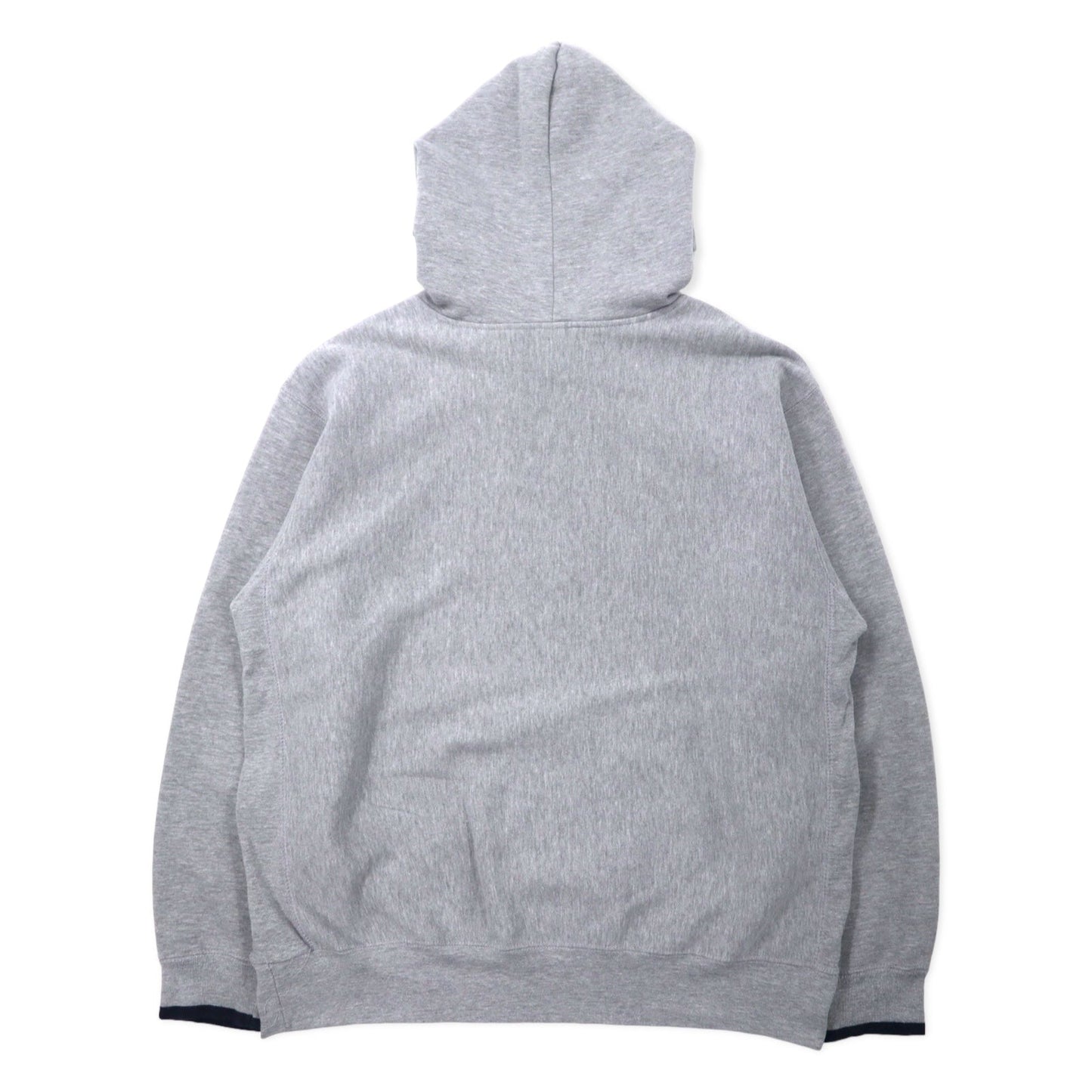 MV SPORT 90年代 リバースウィーブ パーカー XL グレー コットン 裏起毛 パキ綿 BIG BAY MICHIGAN カレッジプリント PRO-WEAVE ビッグサイズ