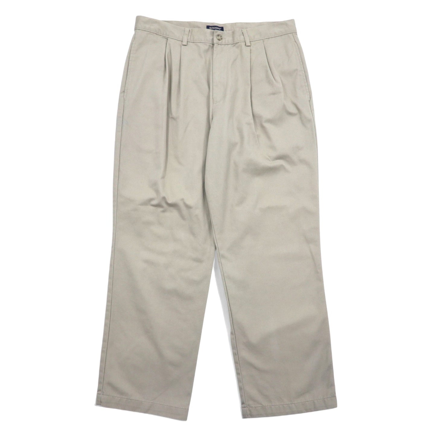 DOCKERS ( Levi's ) khakis 00年代 タック ワイド チノパンツ L ベージュ コットン