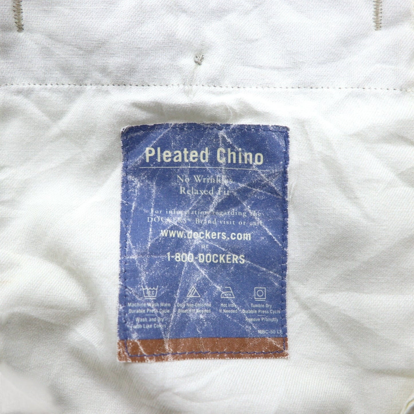 DOCKERS ( Levi's ) khakis 00年代 タック ワイド チノパンツ L ベージュ コットン